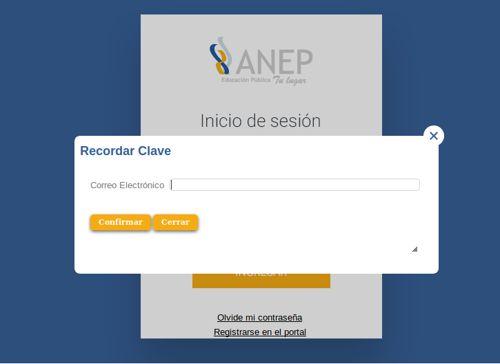 Olvidé dmi contraseña